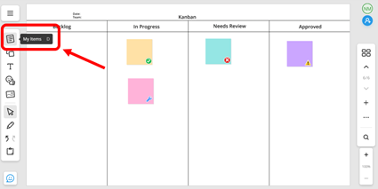 FlatFrog Board: My Items