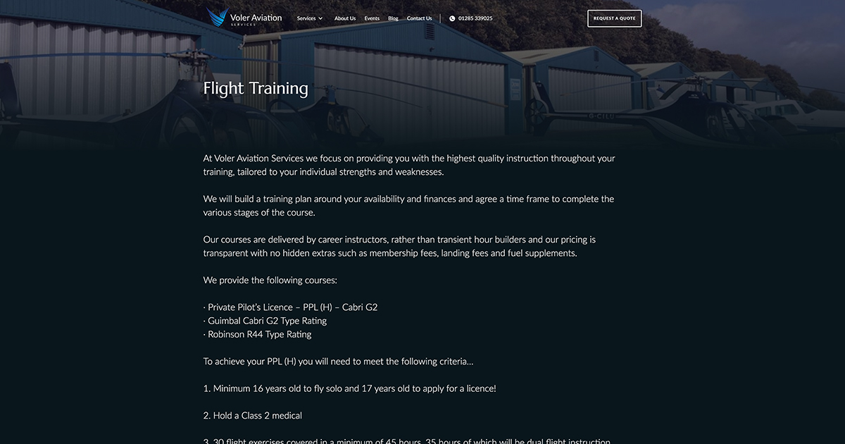 Flight Training at Cotswold Airport Voler Aviation