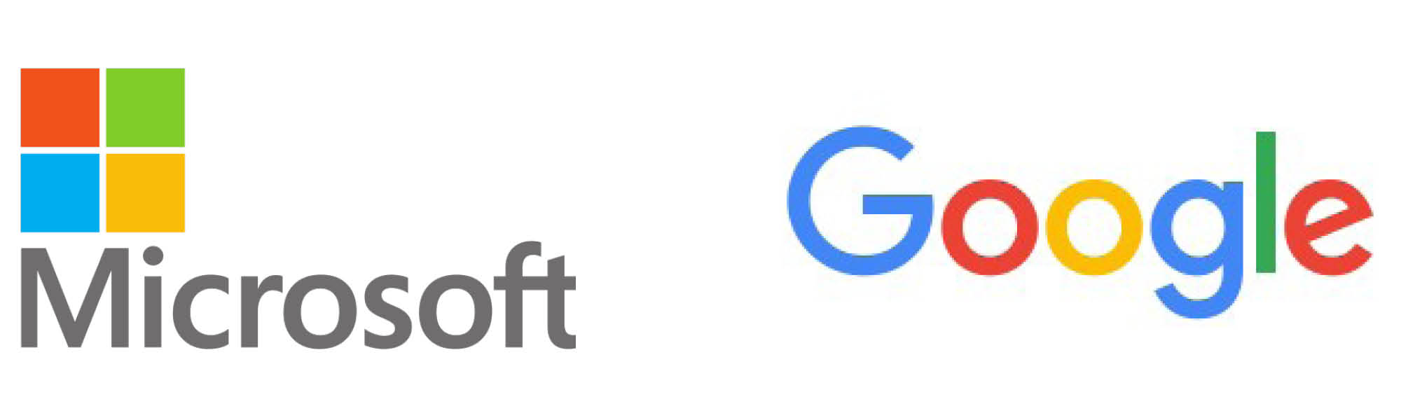 multi colour logo examples of microsoft and google to show examples of where logos have multi colours