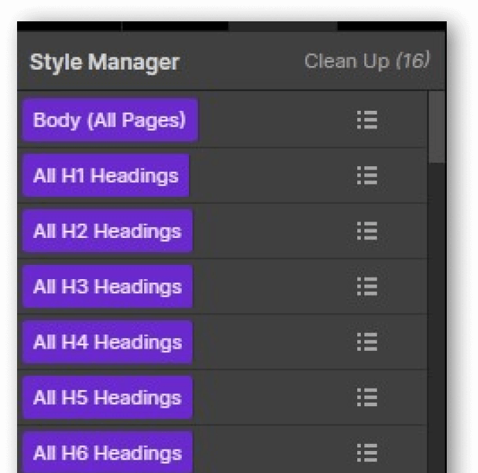 style manager on webflow for website designer near me