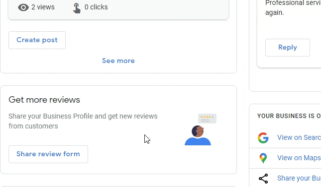 Collect reviews on GMB for your business by sharing a form