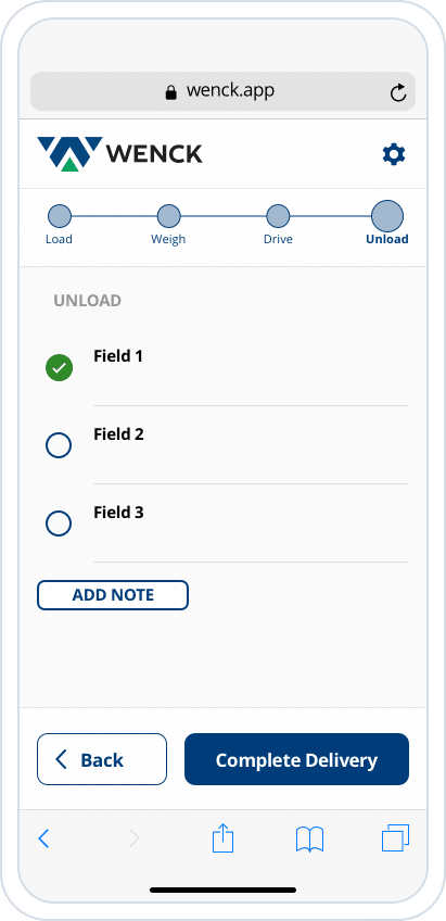 Wenk Mobile UI