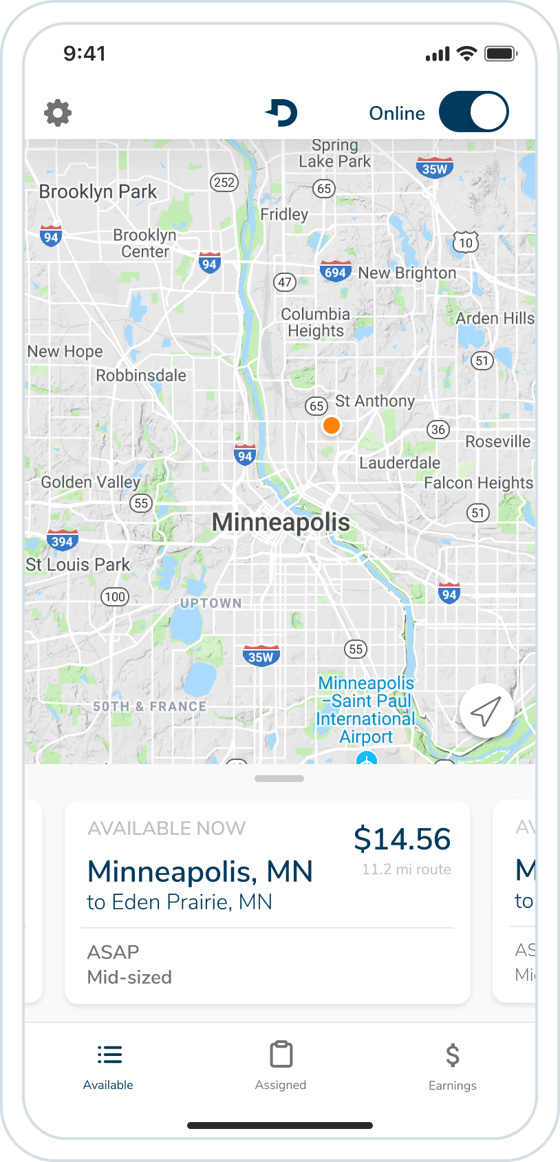 Dispatch Mobile UI