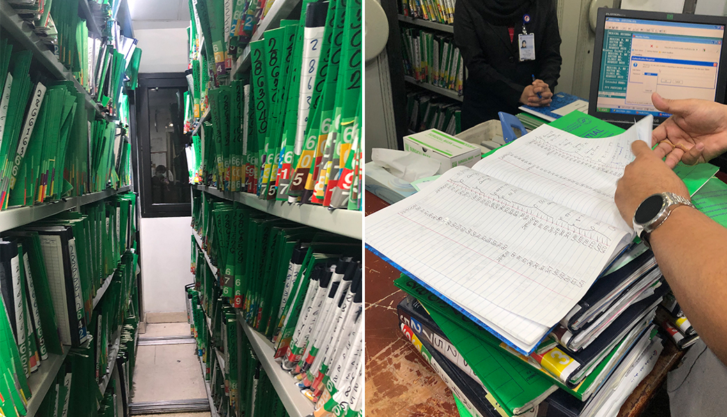 El registro de las operaciones y expedientes del Hospital General Dr. Erfan & Bagedo se realizaban en papel y a mano.