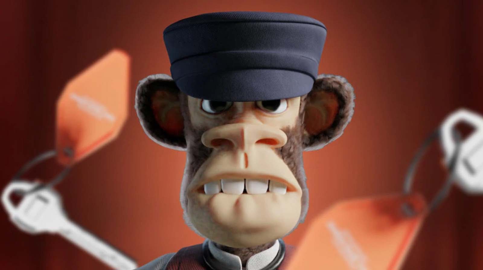 3D version of Bored Ape Yacht Club character Jenkins the Valet