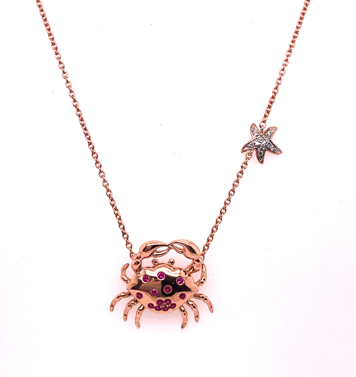 26 mm Jewels Obsession Crab Pendant 14K Rose Gold Crab Pendant 26 mm Jewels Obsession Crab Pendant 14K Rose Gold Crab Pendant