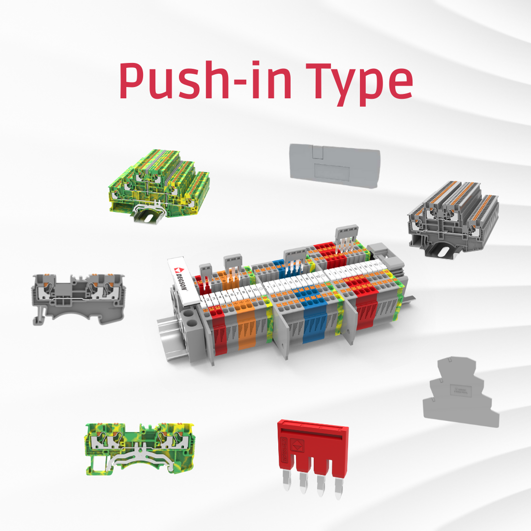 In Stock DEGSON DIN Rail Terminal Blocks