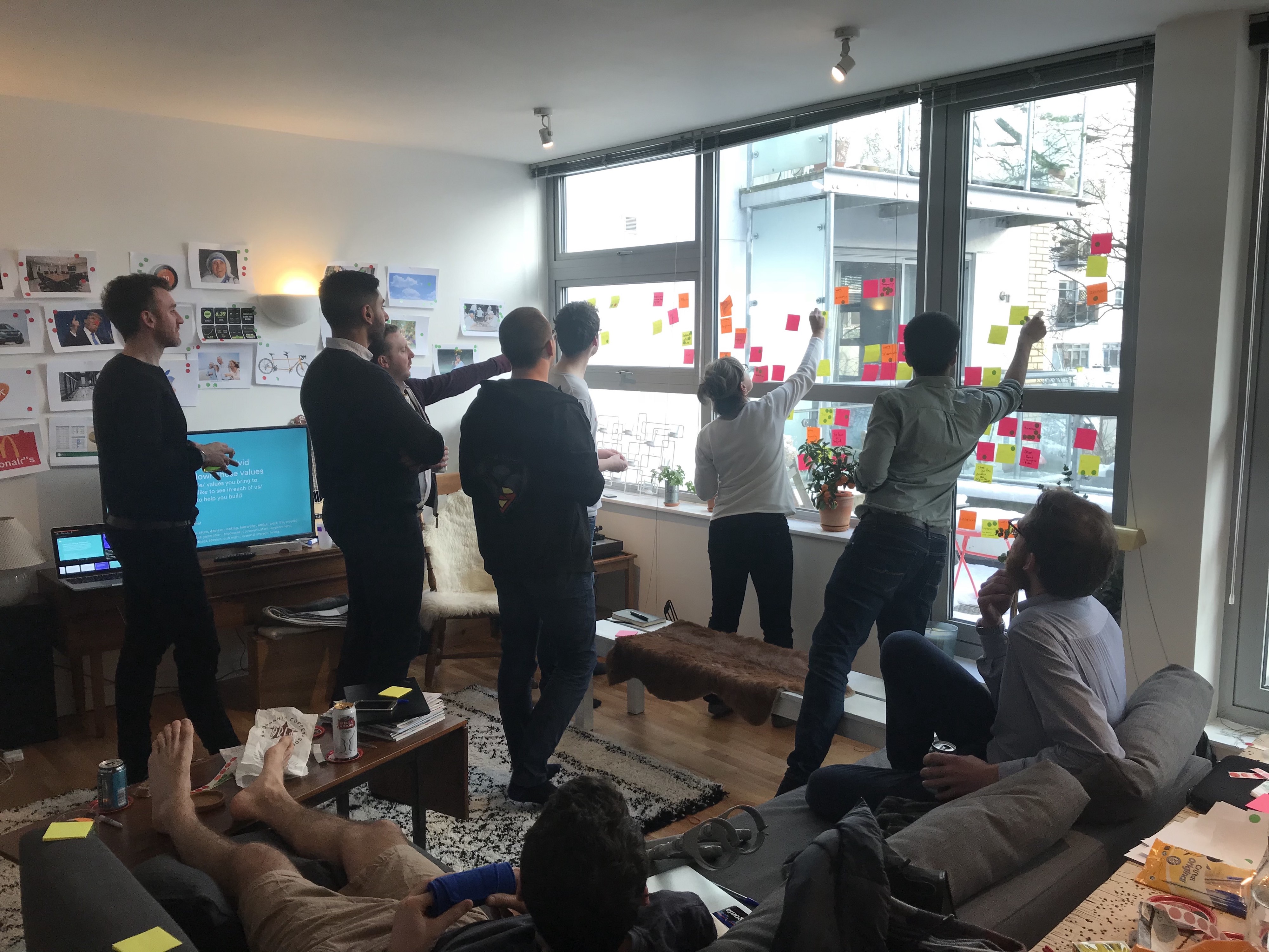 the birdie team defining culture and our company values during a workshop