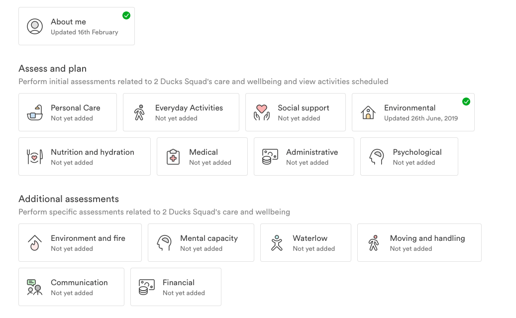 Birdies assessments on the Birdie Agency Hub
