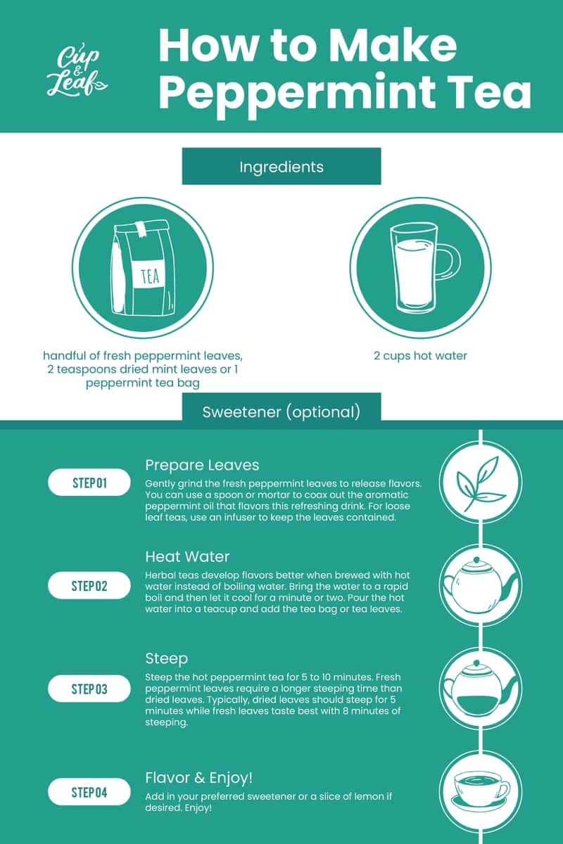 How to Make Peppermint Tea 5 Different Ways Cup & Leaf