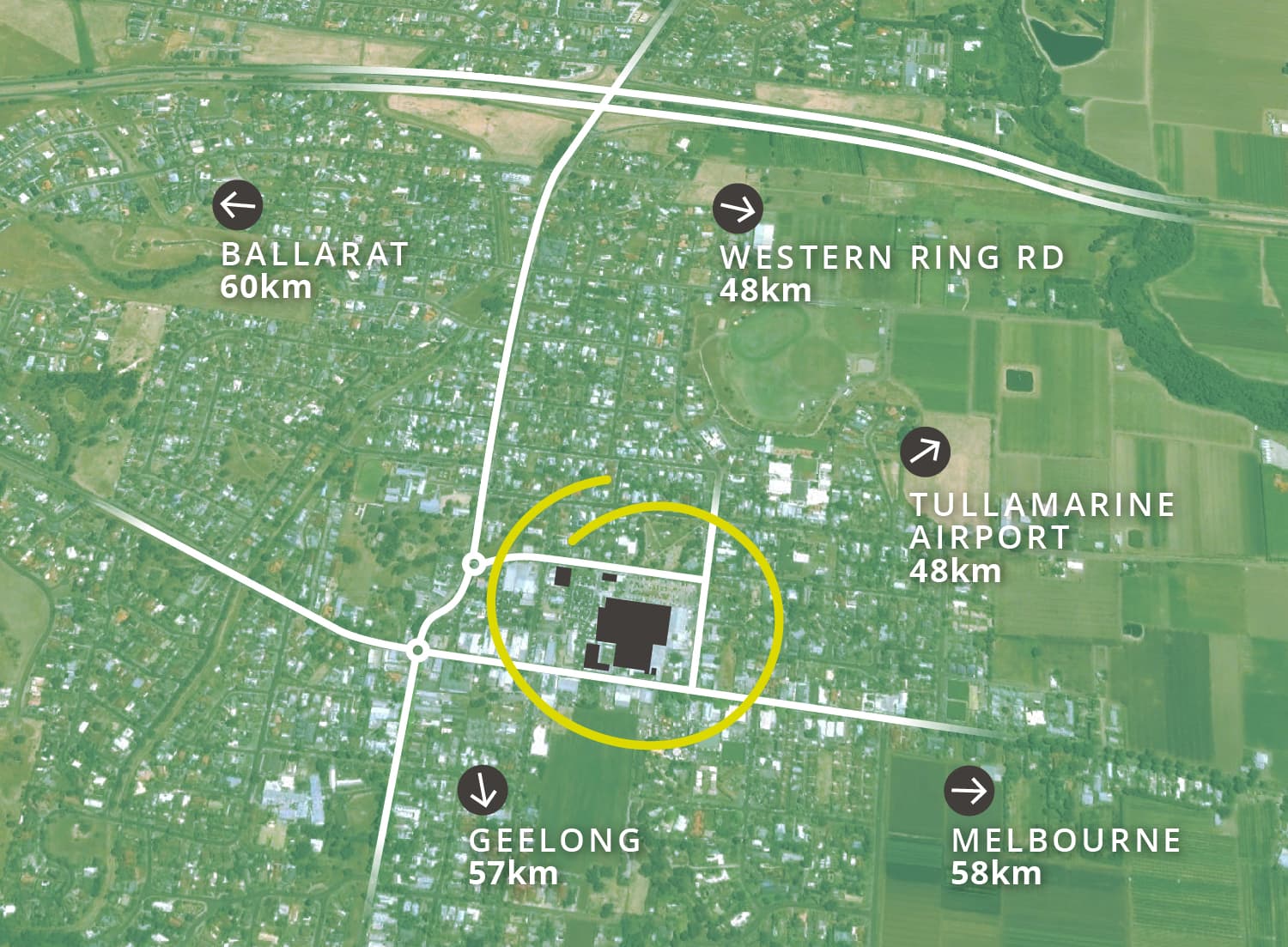 Map showing the centre's location in Bacchus Marsh