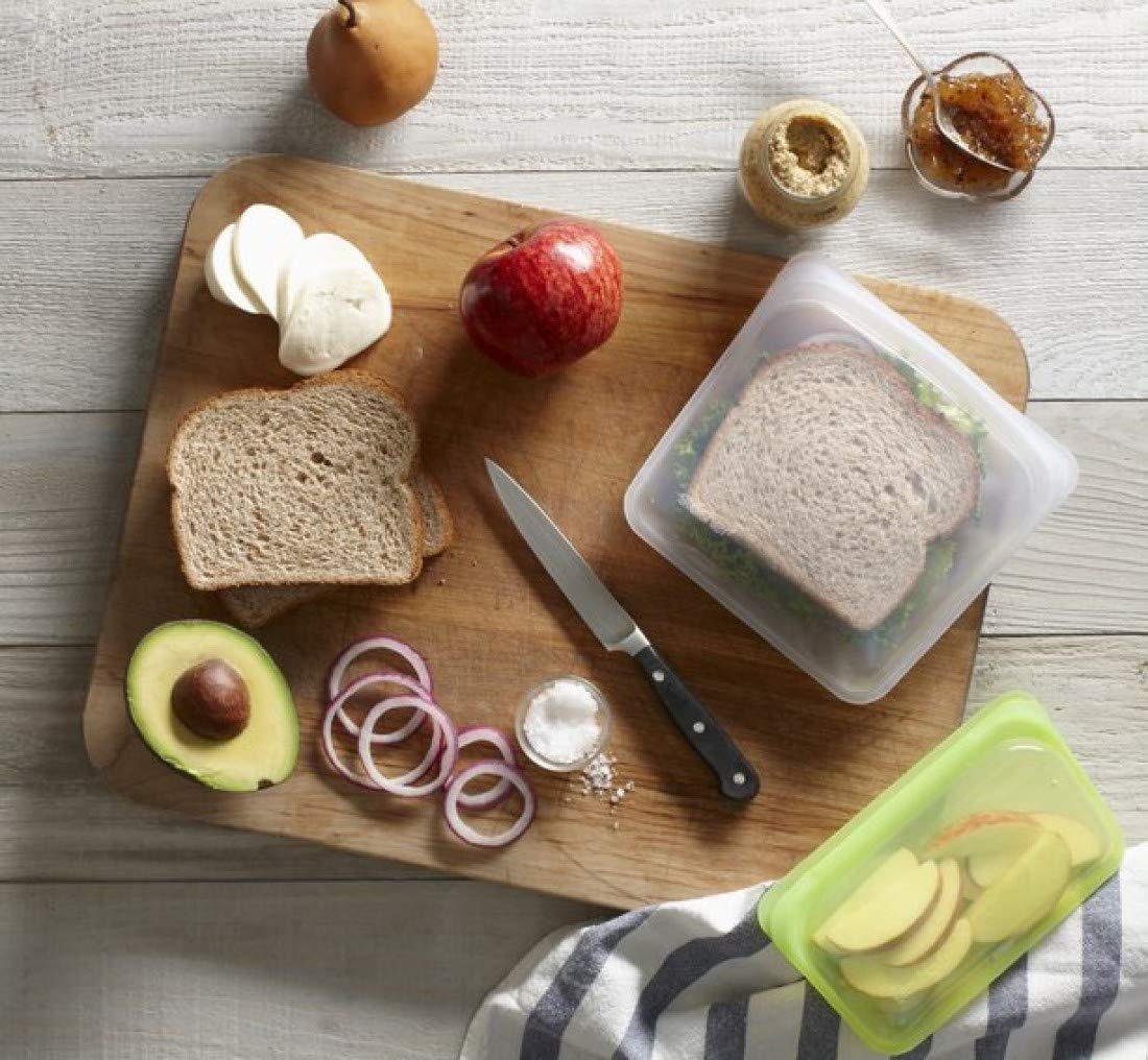 Reusuable silicone bags are perfect for sandwiches.