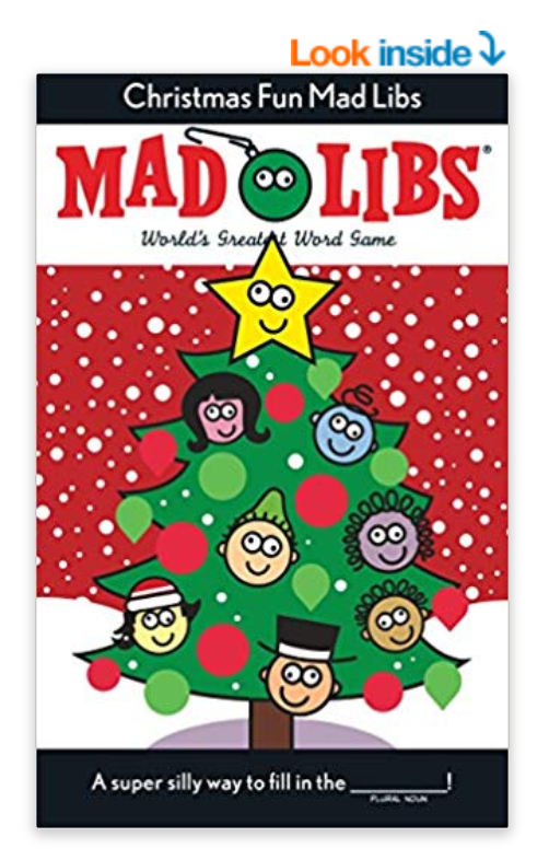 The cover of a Christmas Mad Libs book.
