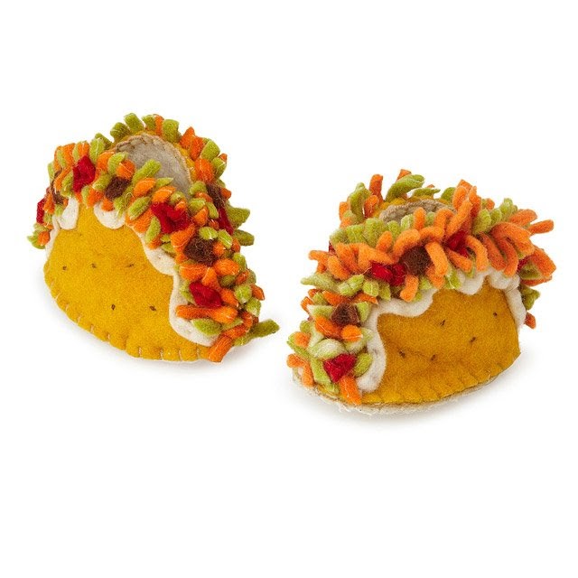Cute little shoes that look like Tacos.