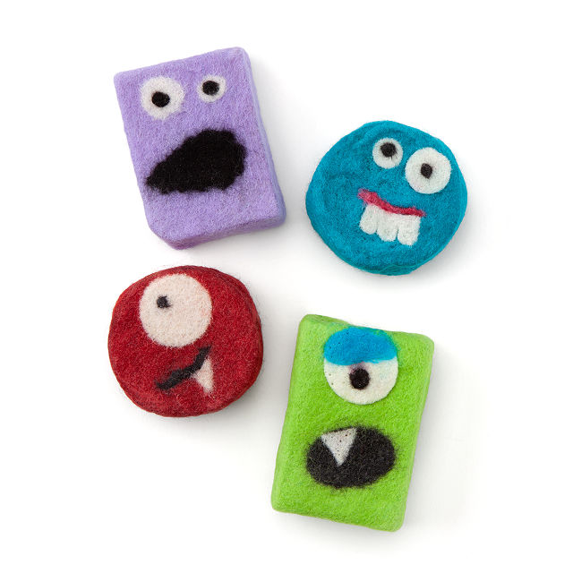 Soap with monster faces.