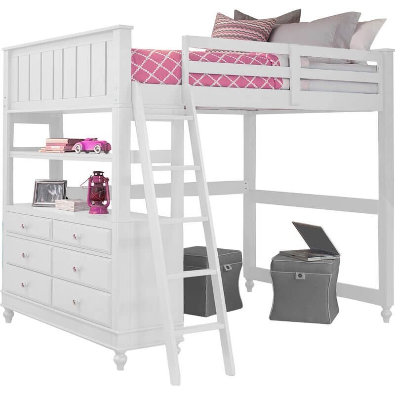 Viv+Rae Lofted Bed with Dresser