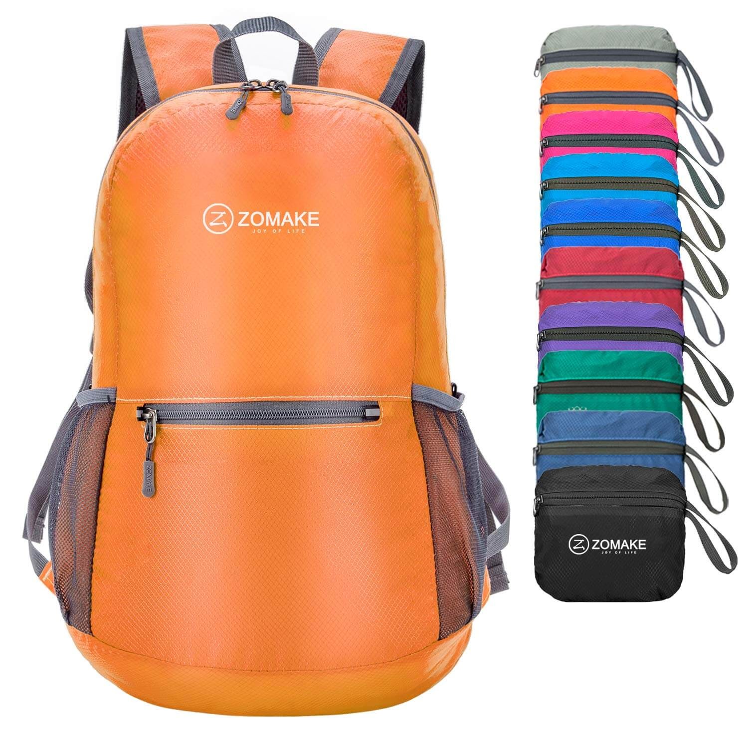 ZOMAKE Ultra Lightweight Packable Water-Resistant BackpackÂ