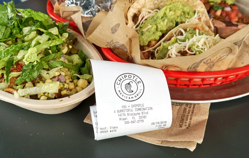 Chipotle tacos and salad bowl