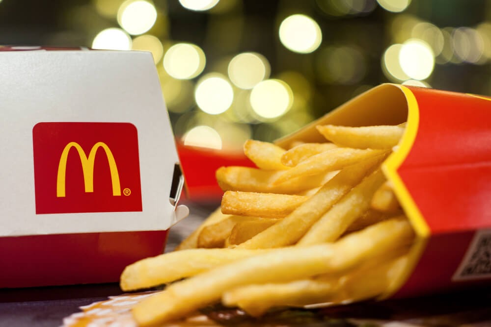 McDonalds fries and burger box