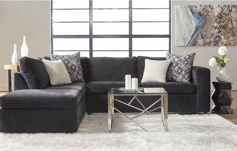 Gray sectional couch