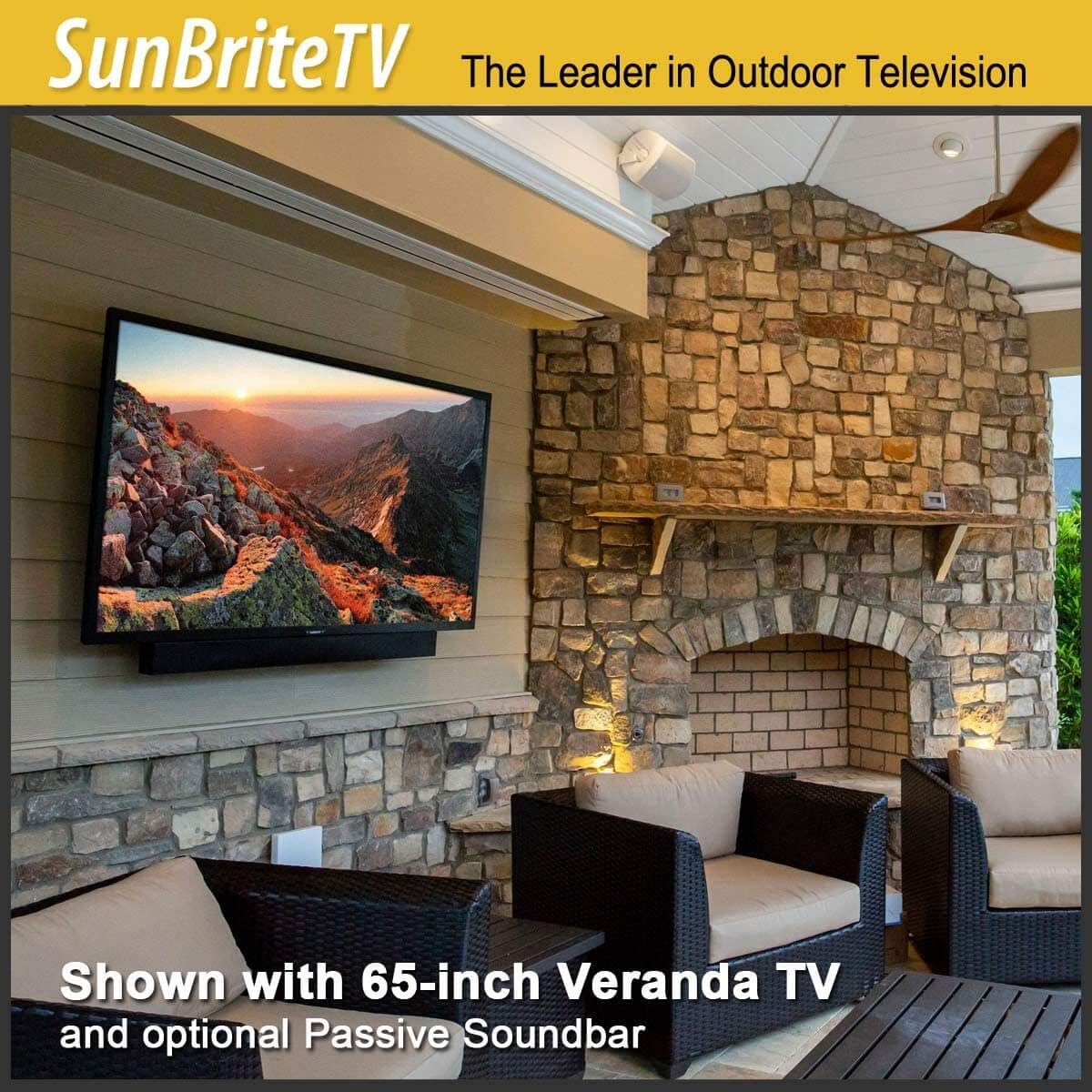 SunBriteTV Weatherproof Outdoor 55-Inch Veranda Series 4K UHD HDR LED Television - SB-V-55-4KHDR-BL