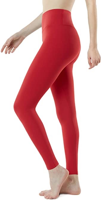 TSLA Mid/High Waist Yoga Pants with Pockets, Tummy Control Yoga Leggings
