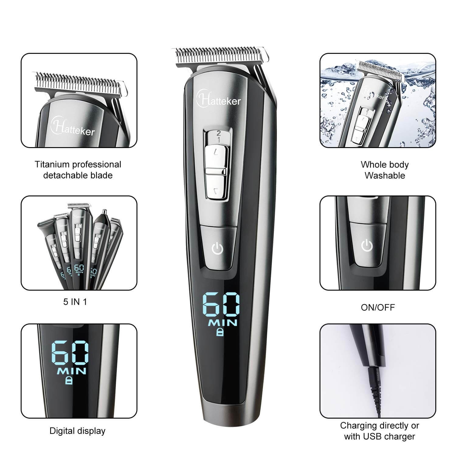 Hatteker Beard Trimmer Kit