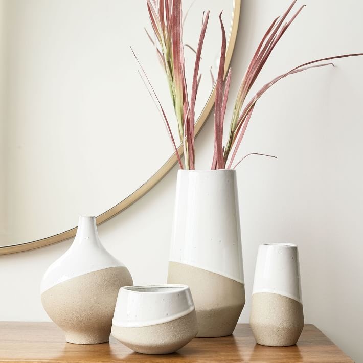 Hand-Dipped Stoneware Vases