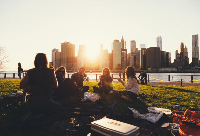 college freshman in the park enjoying college life