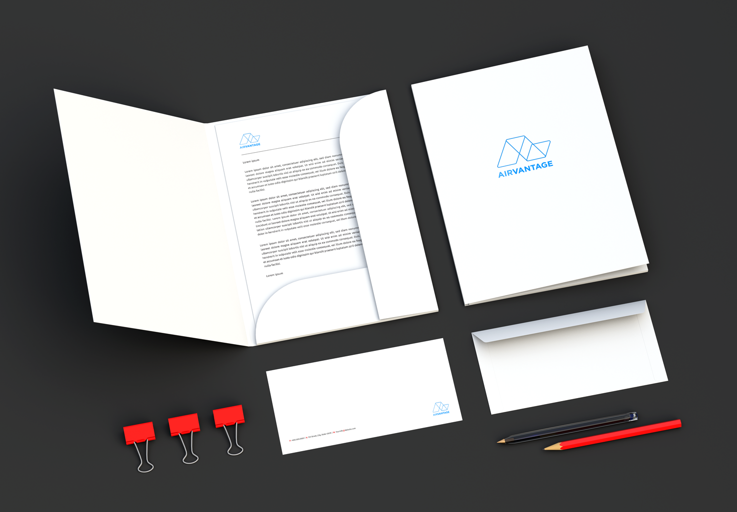 Mockup of vehicle branding for Airvantage