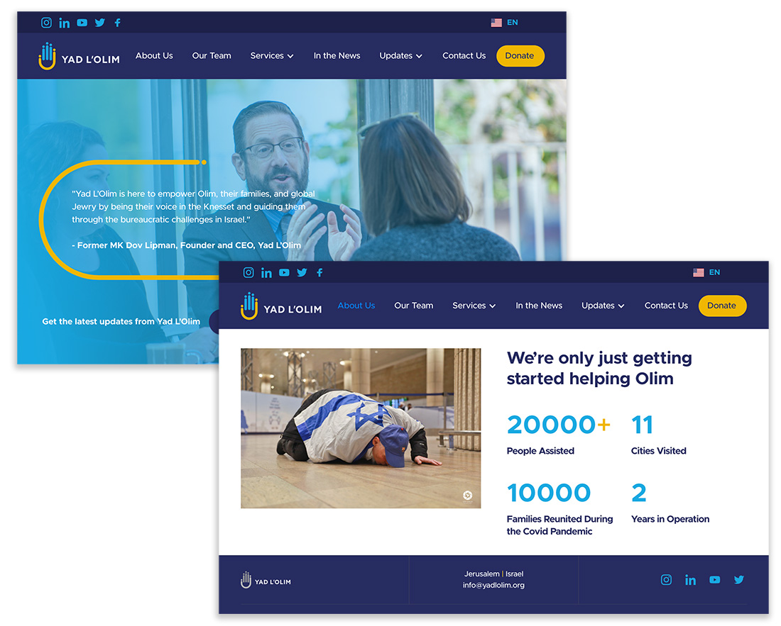 About Page for Yad L'Olim