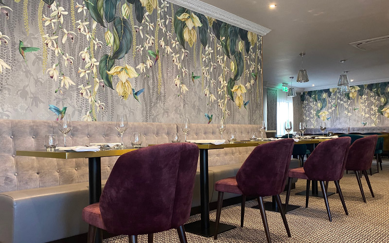 Comfortable dining seating in the Hotel Collingwood Gold Room Restaurant