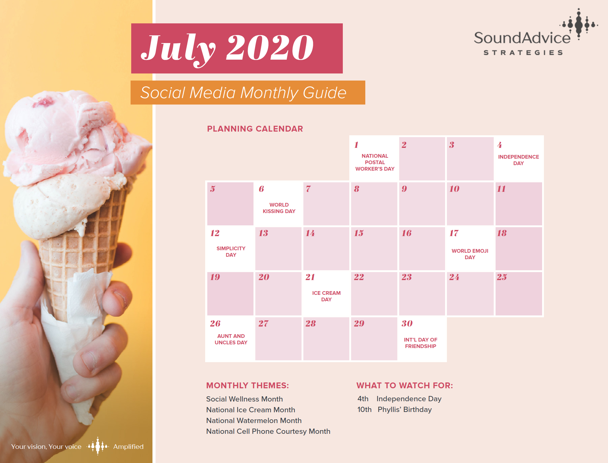 Highlights from the July Content Calendar