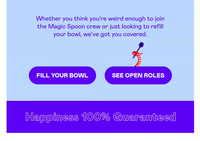 Examples of animated buttons being used in emails