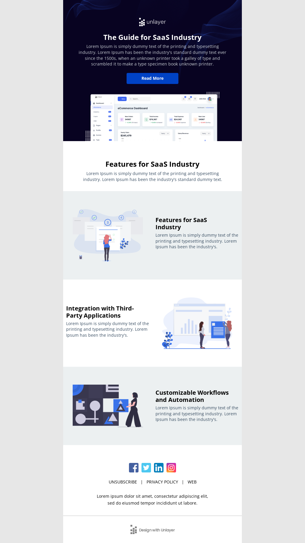 Feature Discovery Email Template Unlayer