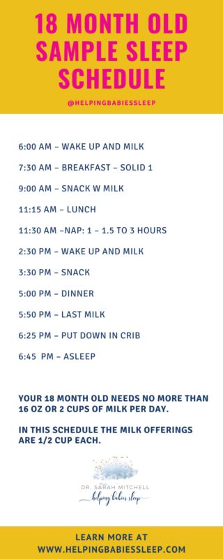 18 month old sample sleep schedule and milk