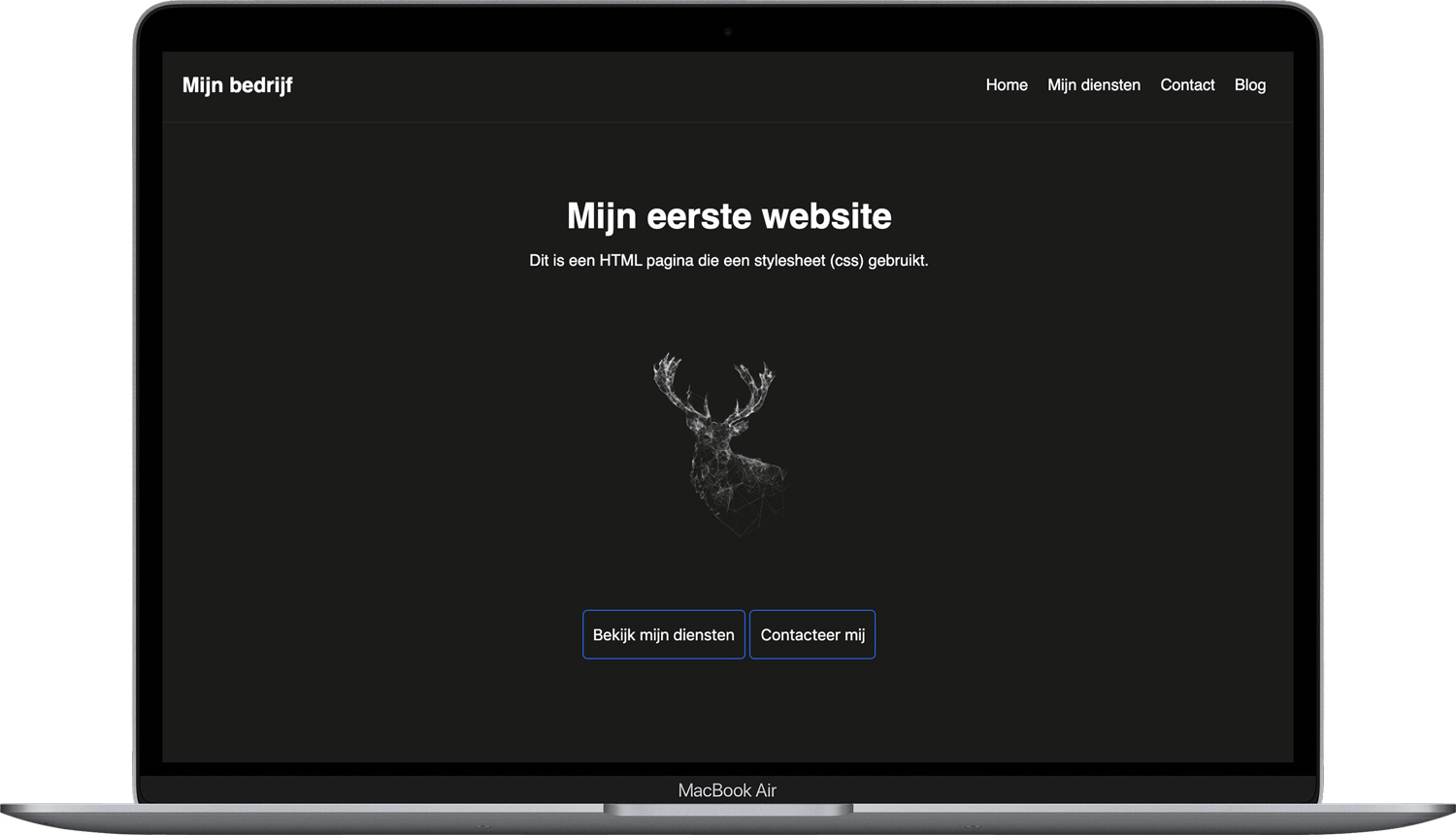 macbook met website dat css gebruikt