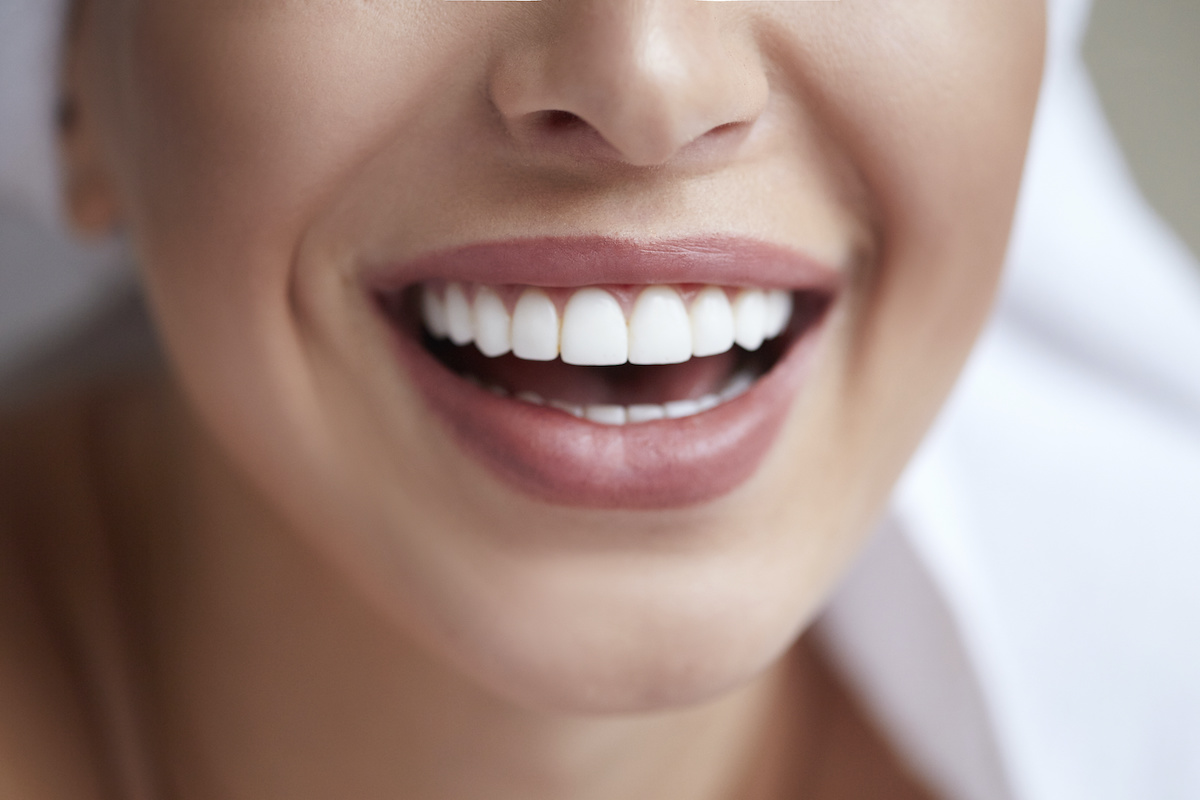 woman outside smiling
