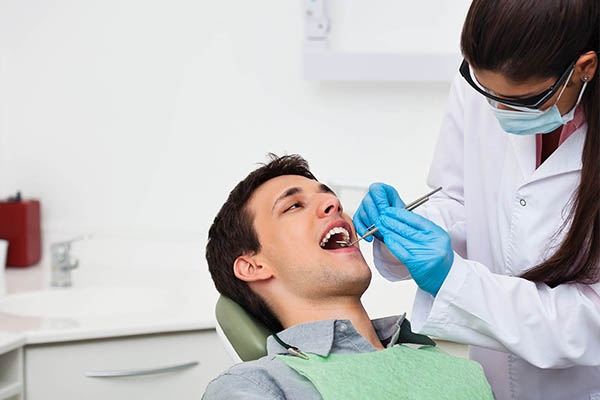 patient getting dental work