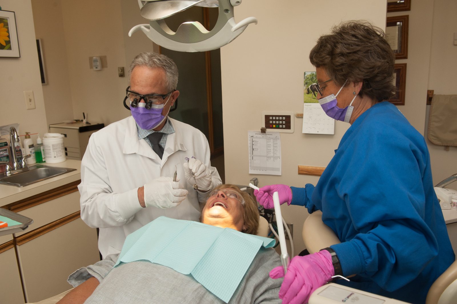 Dr. Carlson in office