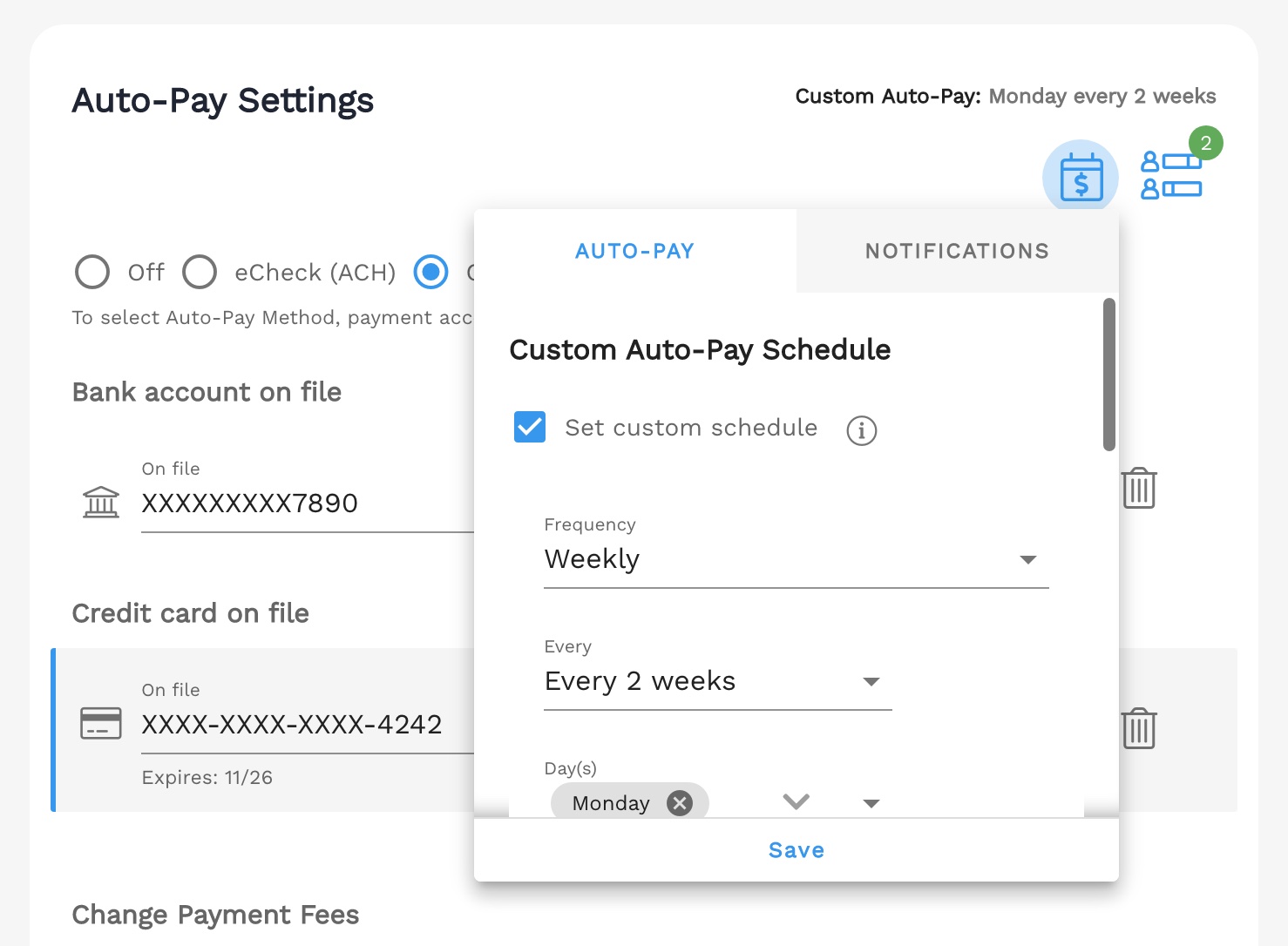 Custom and automatic billing and payment plans in Enrollsy