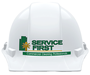 Service First logo on Hard hat