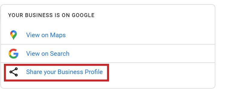 share your google my business profile