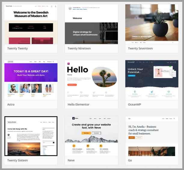 wordpress template themes