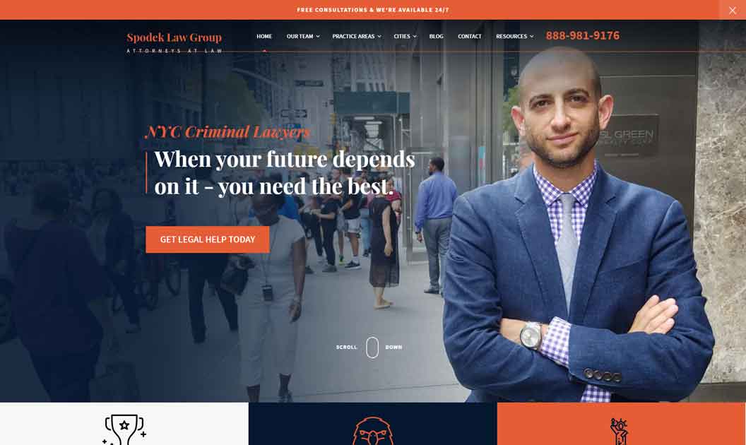 attorney website homepage example 2