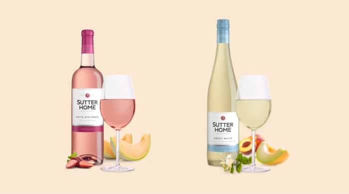 Sweet white wine: Sutter Home White Zinfadel