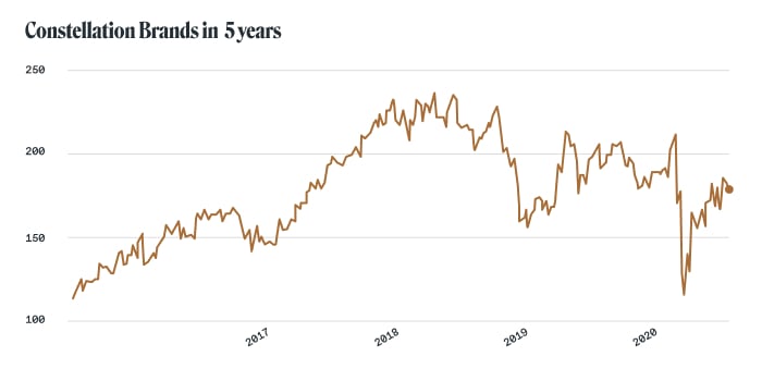 Alcohol stocks: Constellation Brands (NYSE: STZ)