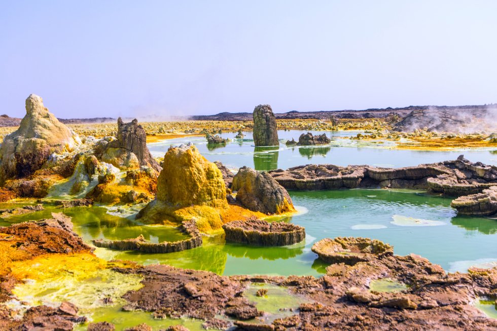 Sulphurkildene ved Dallol sjøen i Danakil dalen.
