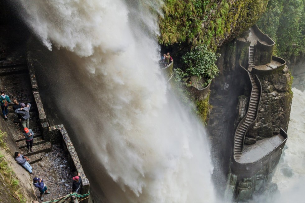 Fossefallet Devil's Cauldron ved Rio Pastaza.