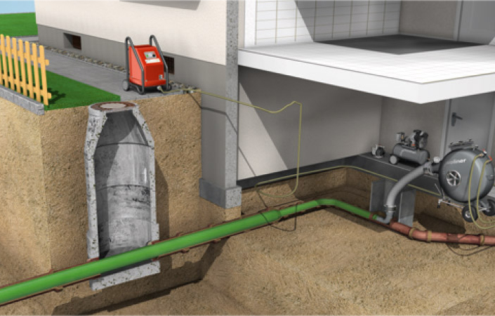 A image of a relined pipe in a home